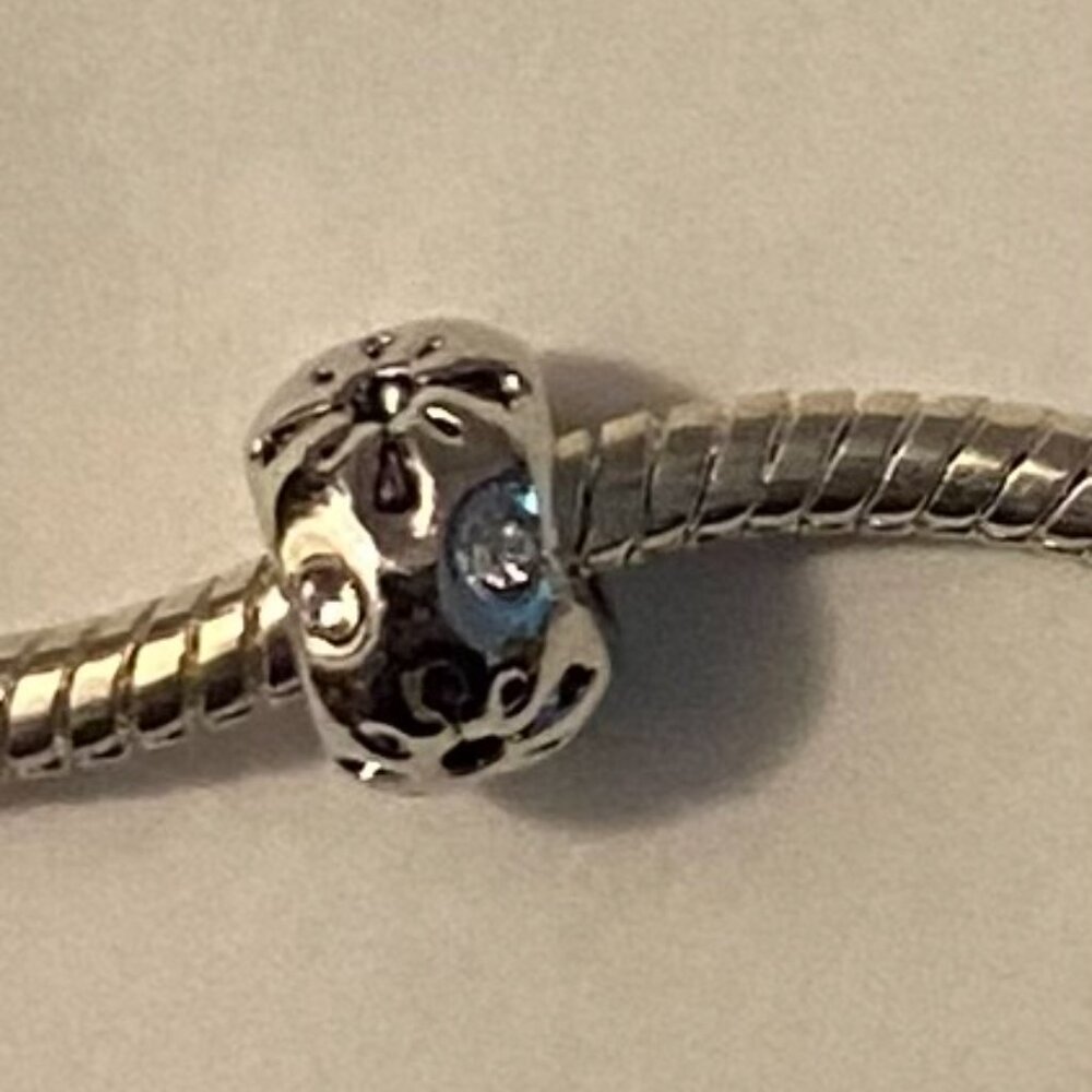 NEW Genuine PUGSTER Silver flower charm